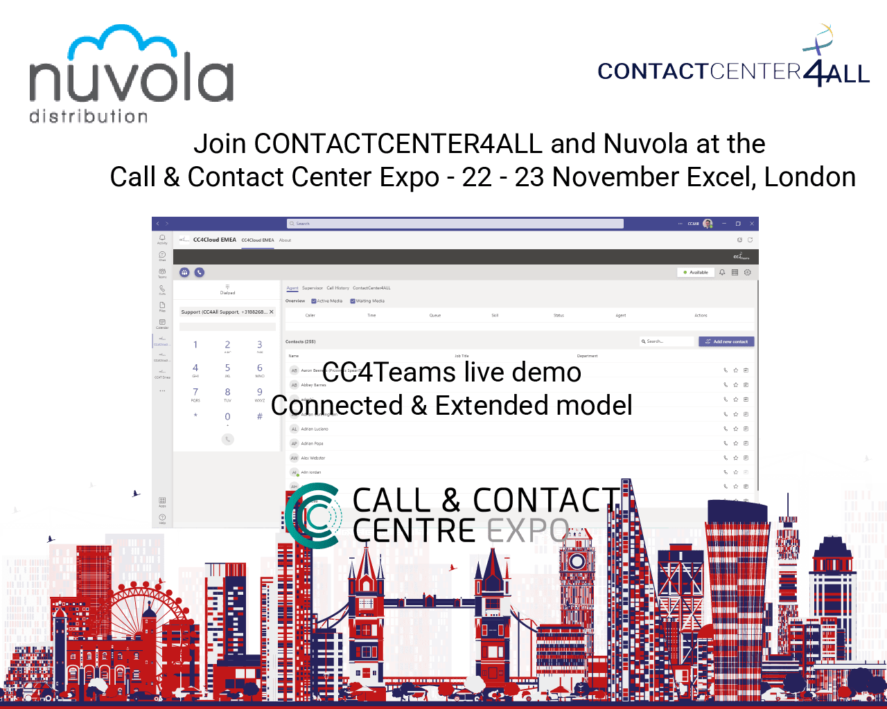 Join Nuvola & CC4ALL at the call & Contact Center Expo