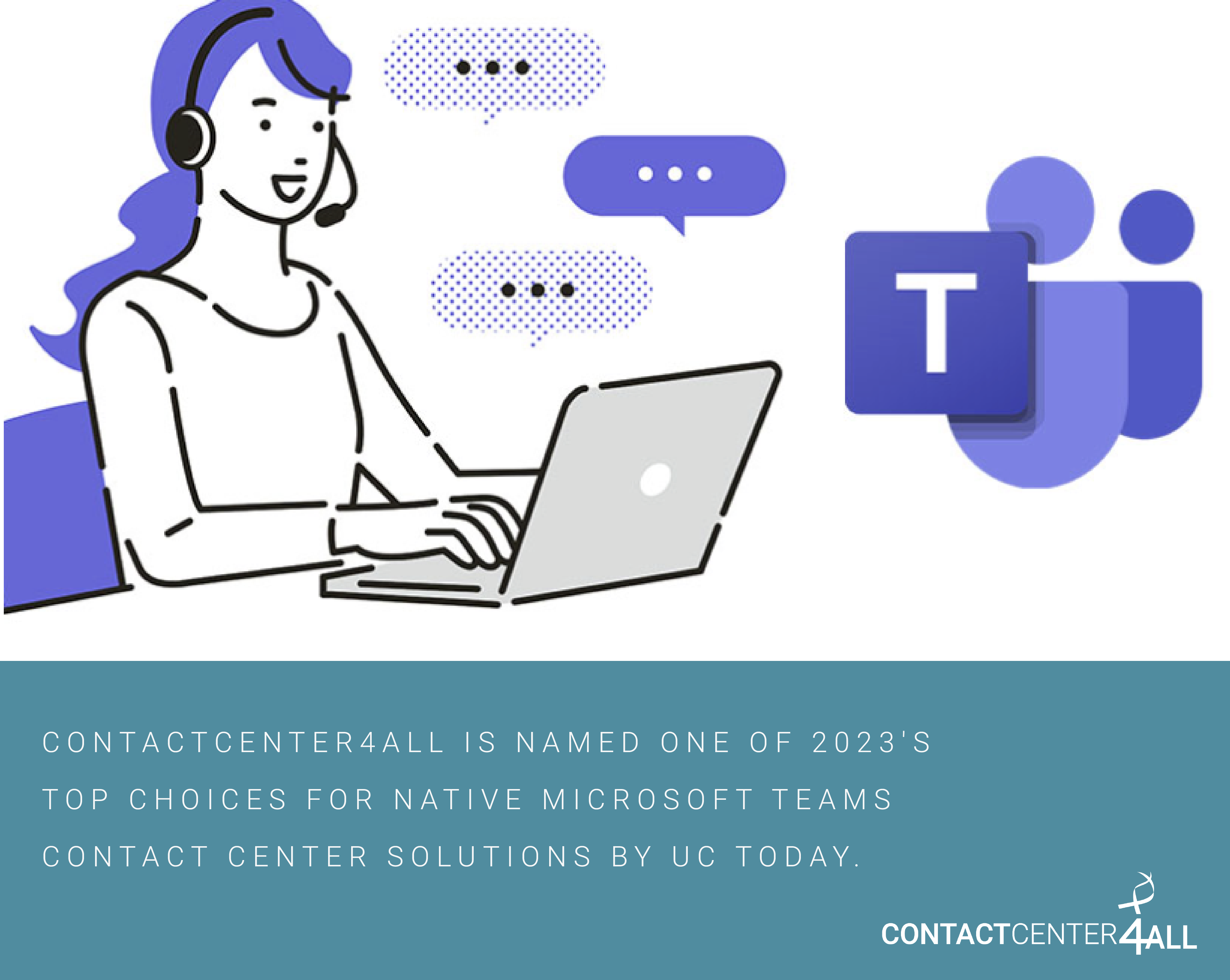 CONTACTCENTER4ALL is named one of 2023's top choices for native Microsoft Teams Contact Center solutions by UC Today.