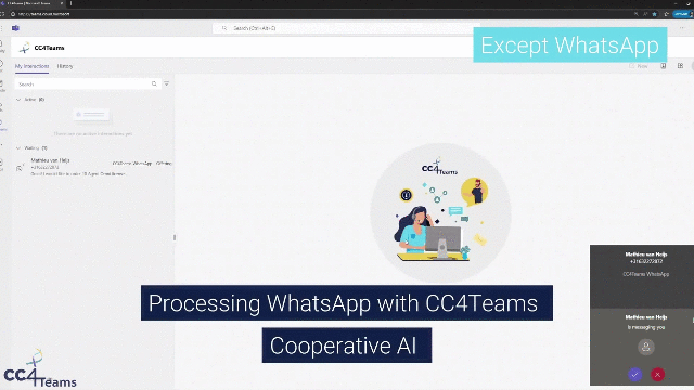 CC4Teams WhatsApp handing with AI CC4Teams WhatsApp handing with AI